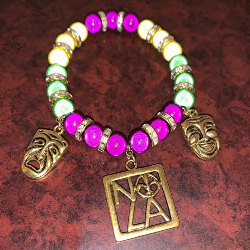 LUMINOUS MARDI GRAS BRACELET 💜💛💚